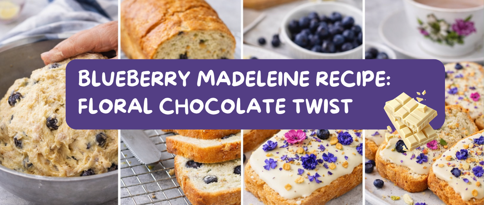 Blueberry Madeleine Recipe: Floral Chocolate Twist