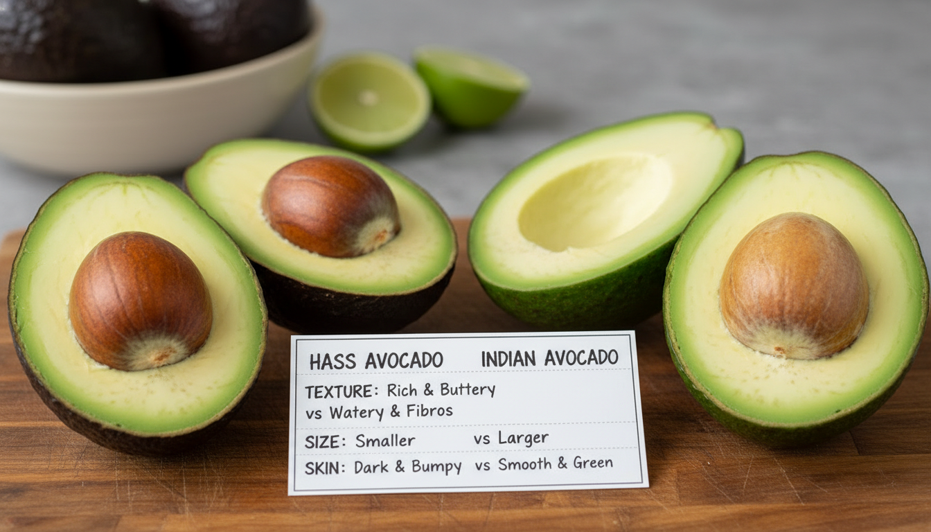 what is the main difference between hass avocado and local/Indian Avocado