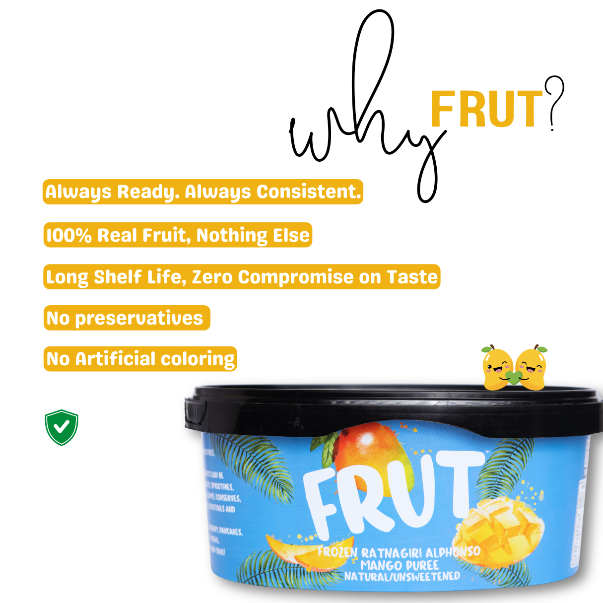 Frozen Ratnagiri Alphonso Mango Pulp 1kg – Natural Unsweetened Aam Ras FRUT