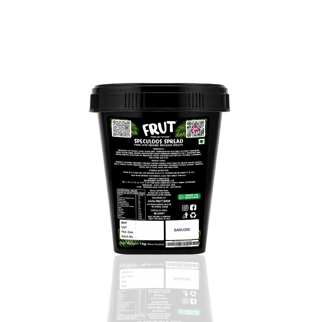 Frut speculoos spread made from belgian crumbles back label - buy online