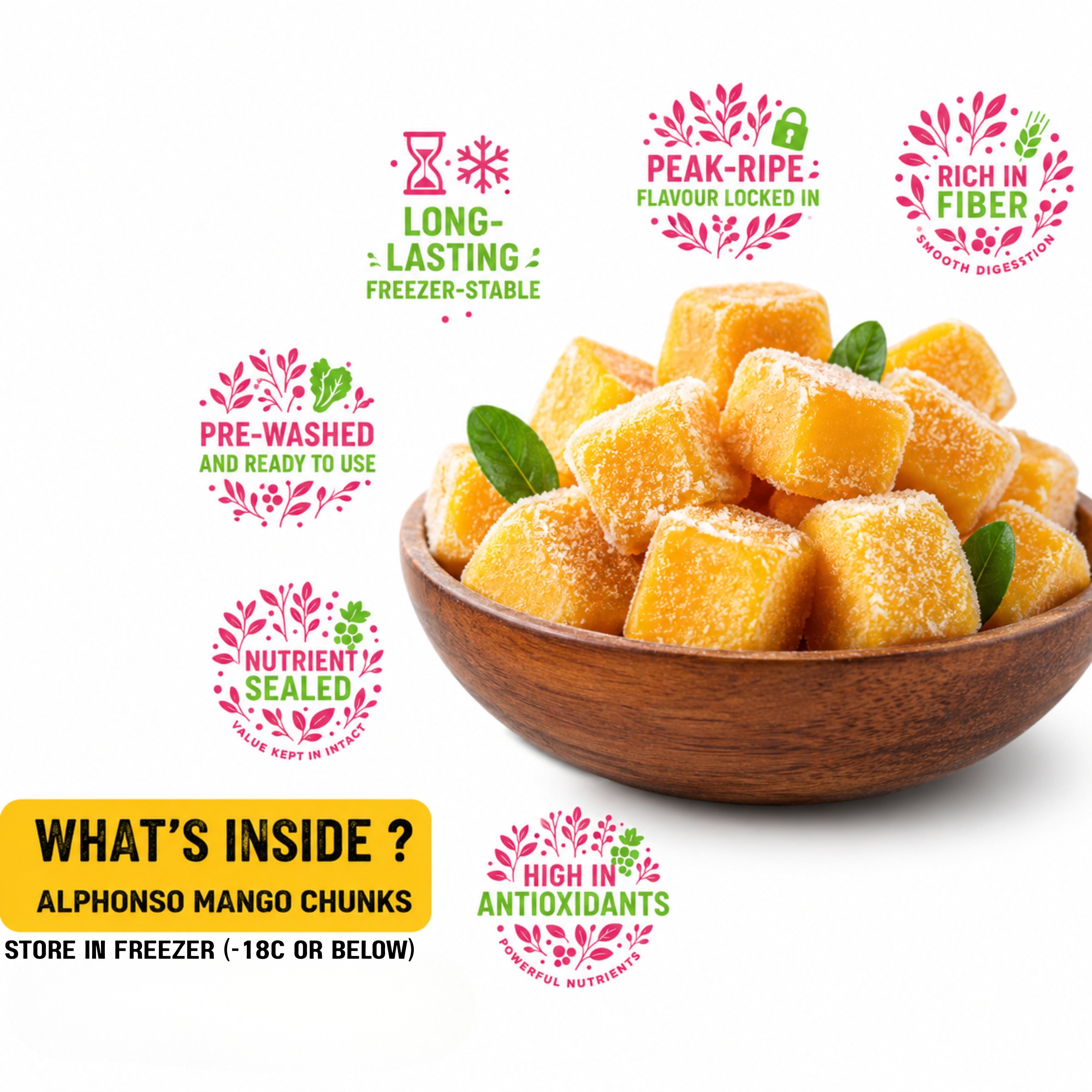buy frozen alphonso mango chunks