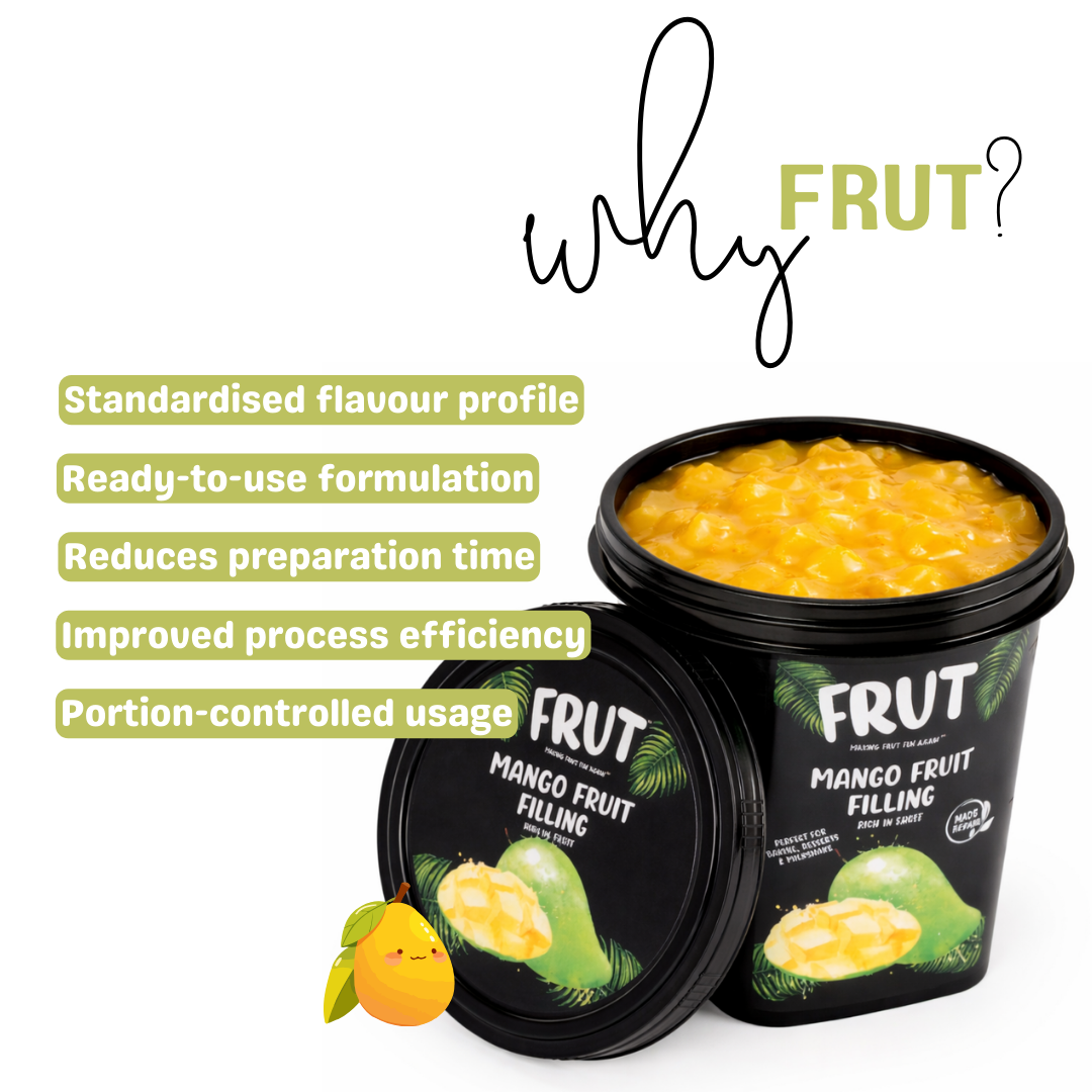 Mango Fruit Filling 1kg - 70% Real Fruit, Best for baking and deserts frut.shop