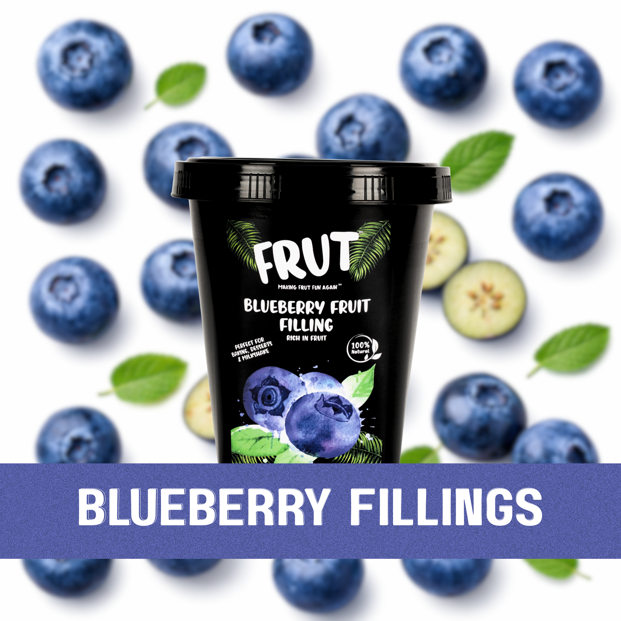 Blueberry Fruit Filling - 70% real fruit | frut
