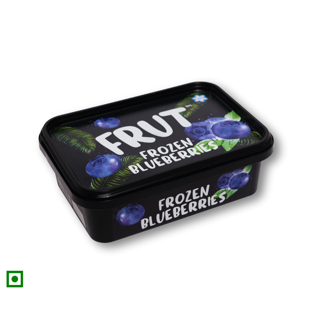 Frut Frozen Blueberries 400g Pack – Premium farm-fresh frozen blueberries with no added sugar or preservatives