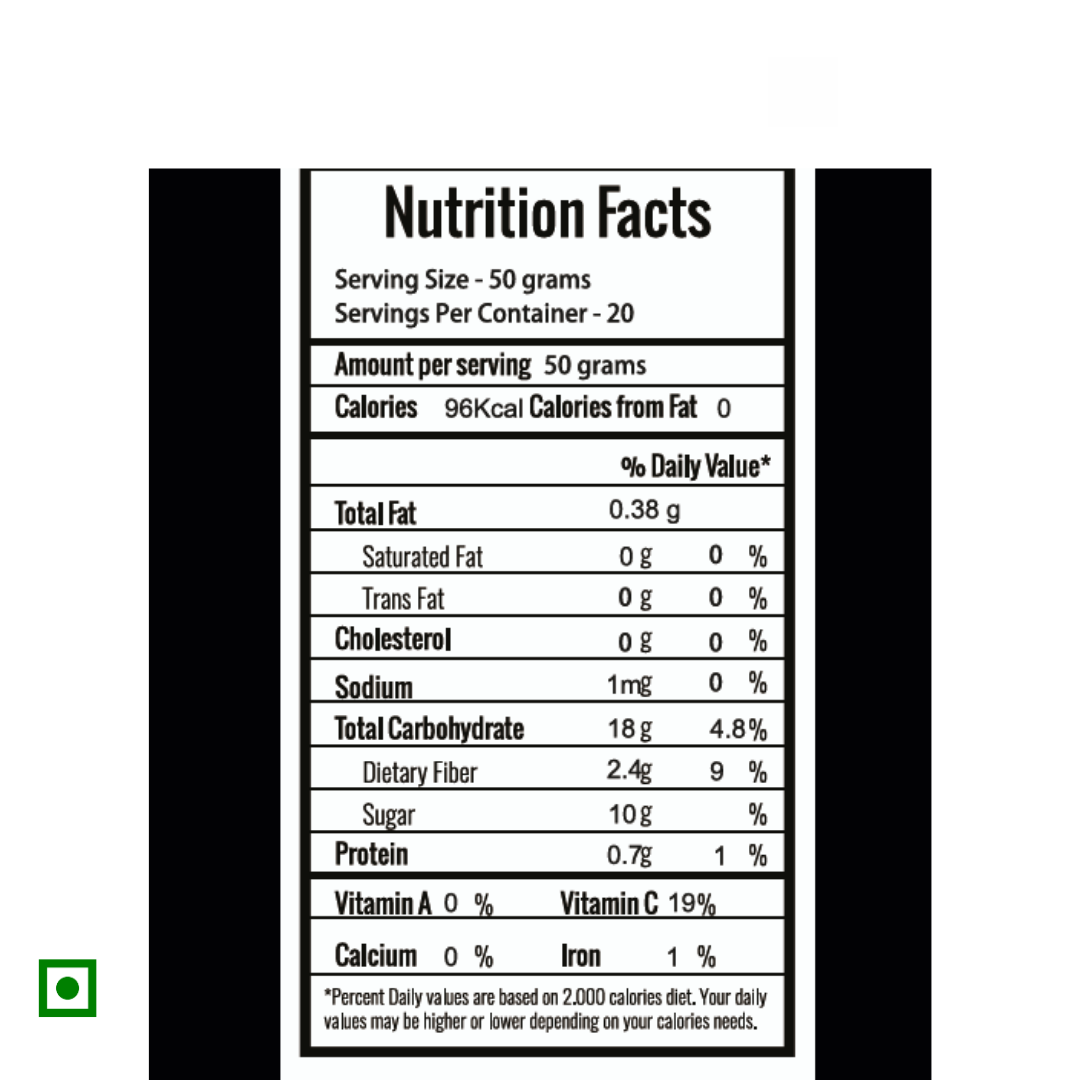FRUT frozen berry mix nutrition facts – 100g serving with 88 kcal, 0.38g fat, 18g carbohydrates, 2.4g fiber, 10g sugar, 0.7g protein, rich in Vitamin C (19%) – net weight 200 grams