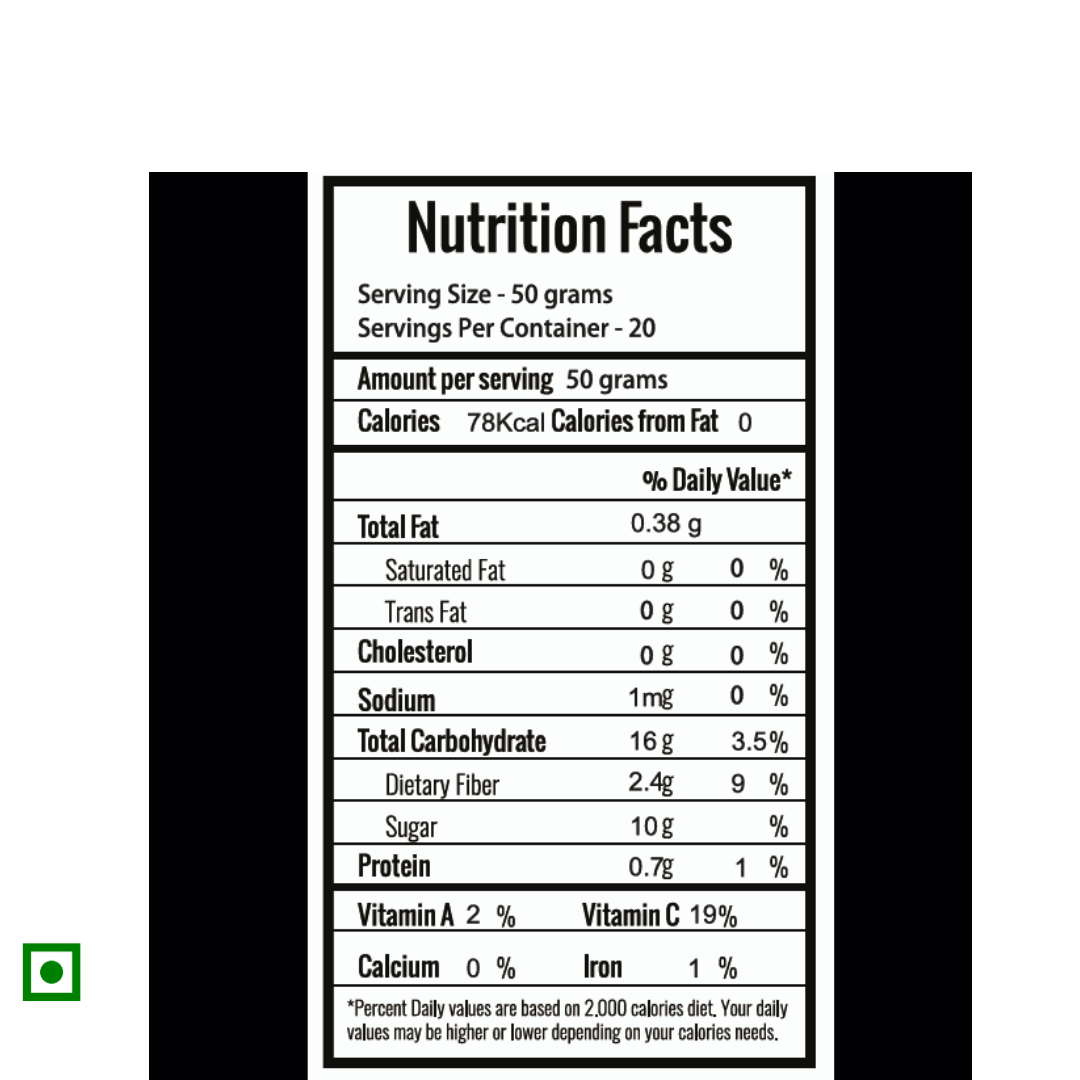 FRUT raspberries are rich in nutirents and minerals. back label