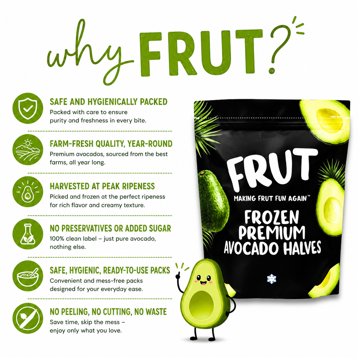 frut Frozen hass avocado 1kg
