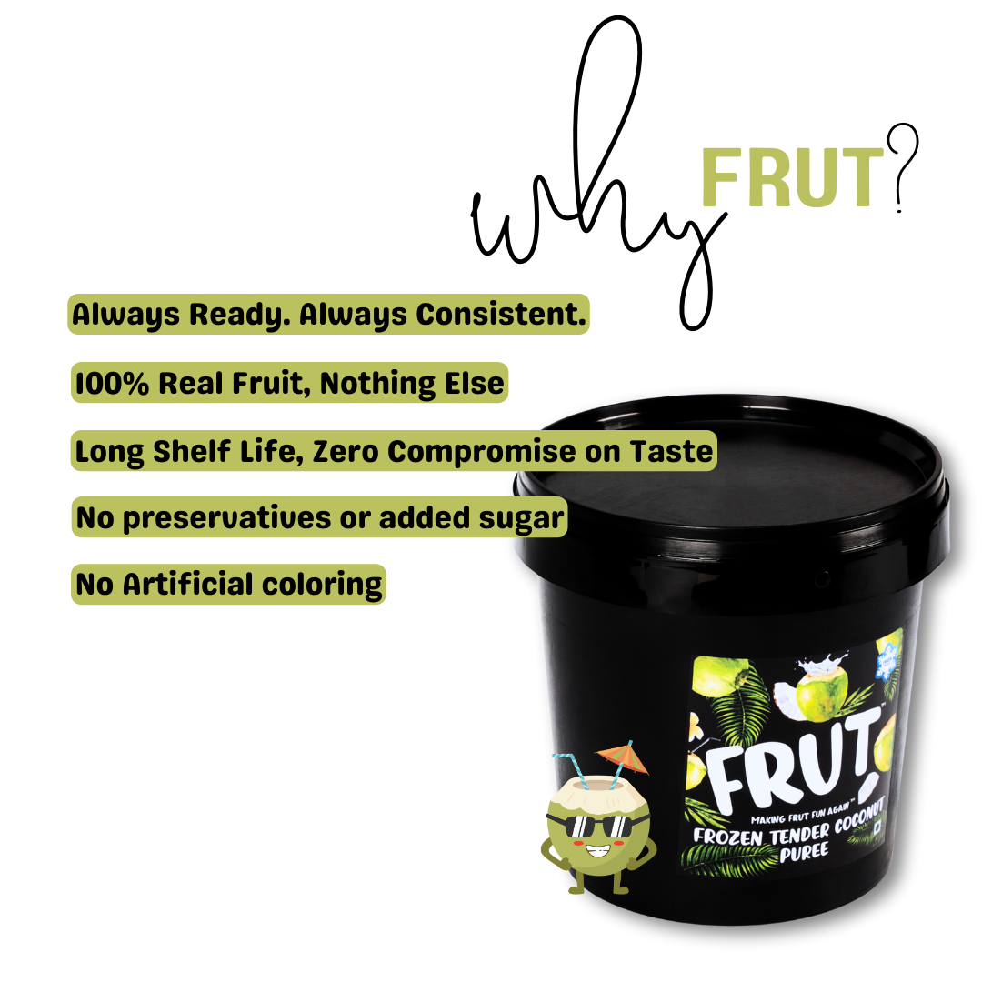 Frut Frozen tender coconut puree product highlights