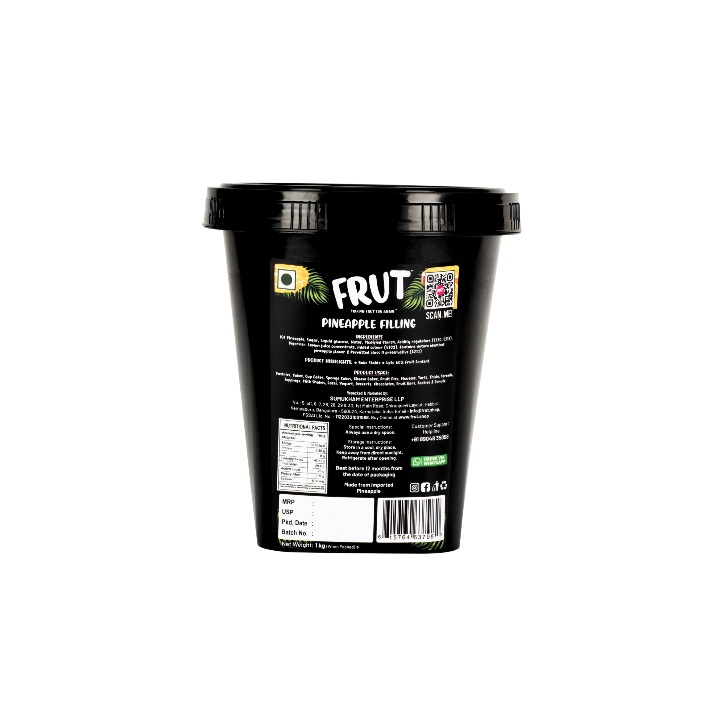 Pineapple fruit fillings