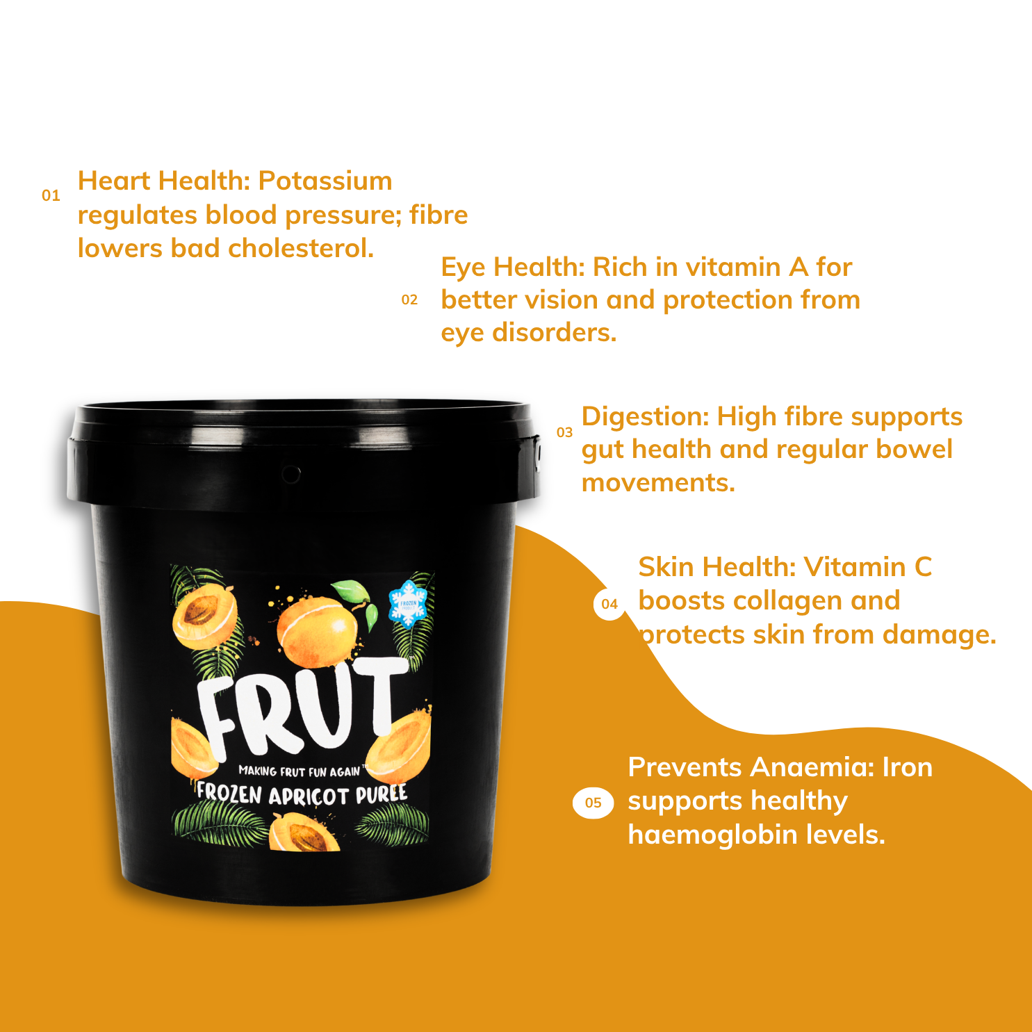 frozen apricot puree - frut