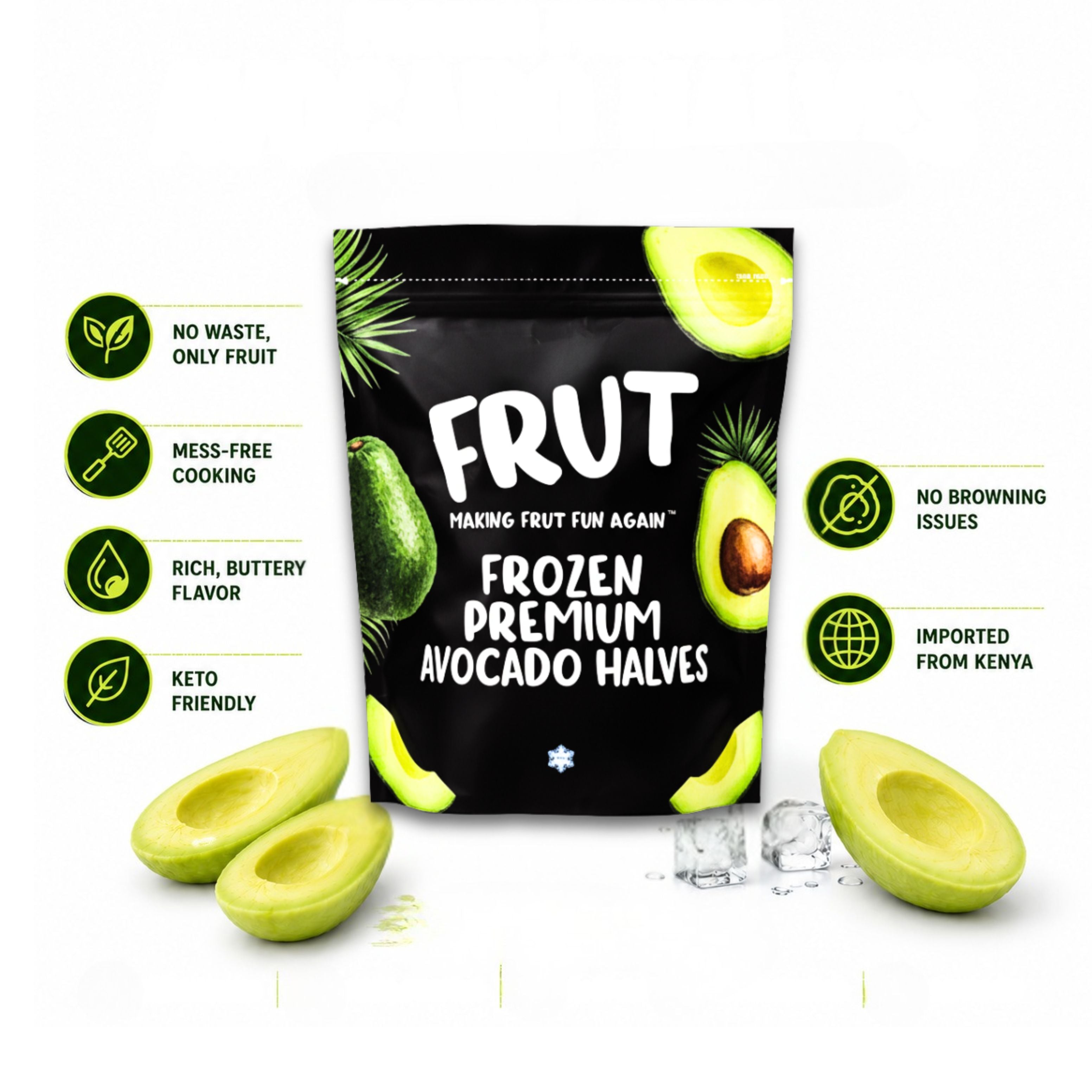 Frut frozen hass avocado rich in buttery
