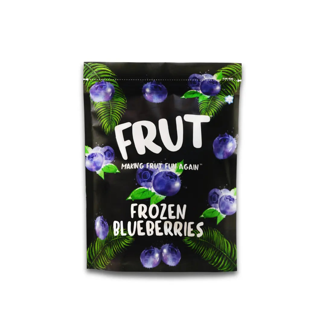 Frut imported iqf Frozen Blueberries pack front — premium IQF frozen blueberries with no preservatives or added sugar, fresh and ready to use.