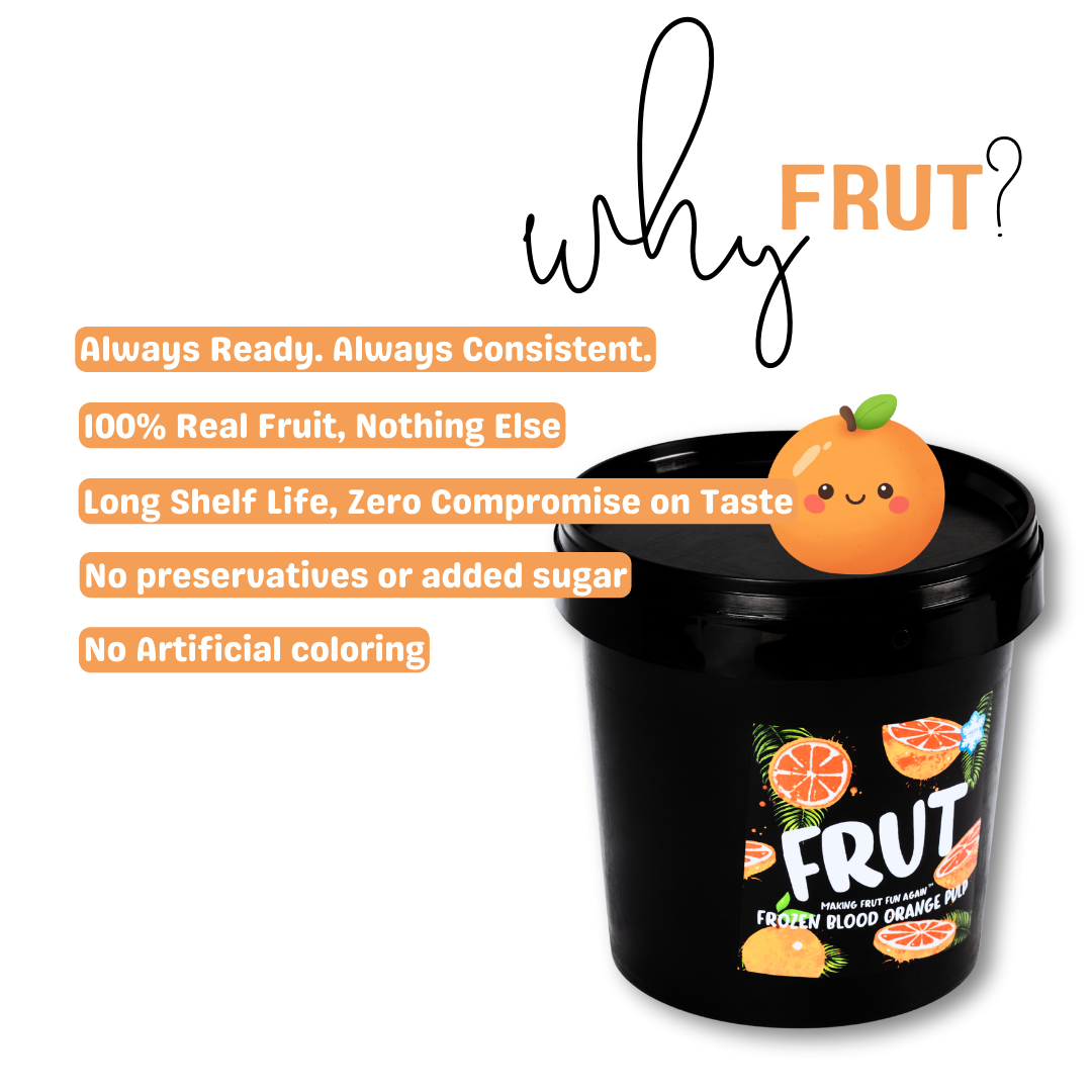 highlights of FRUT Frozen Blood Orange Puree