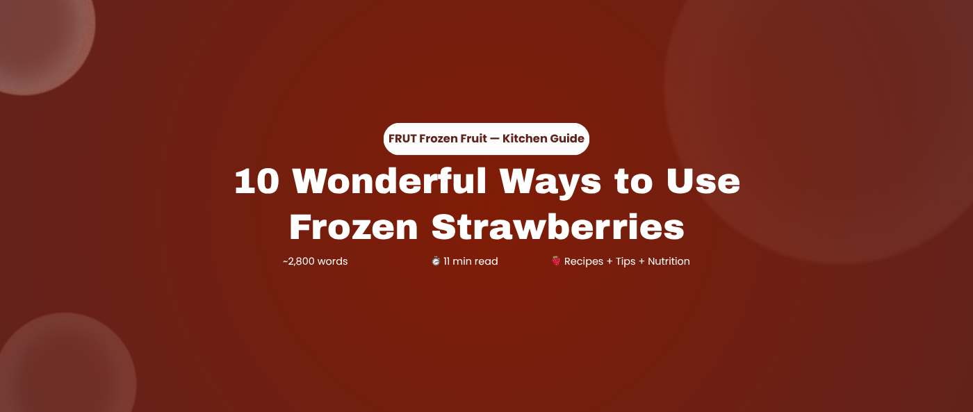 10 Best Frozen Strawberry recipes