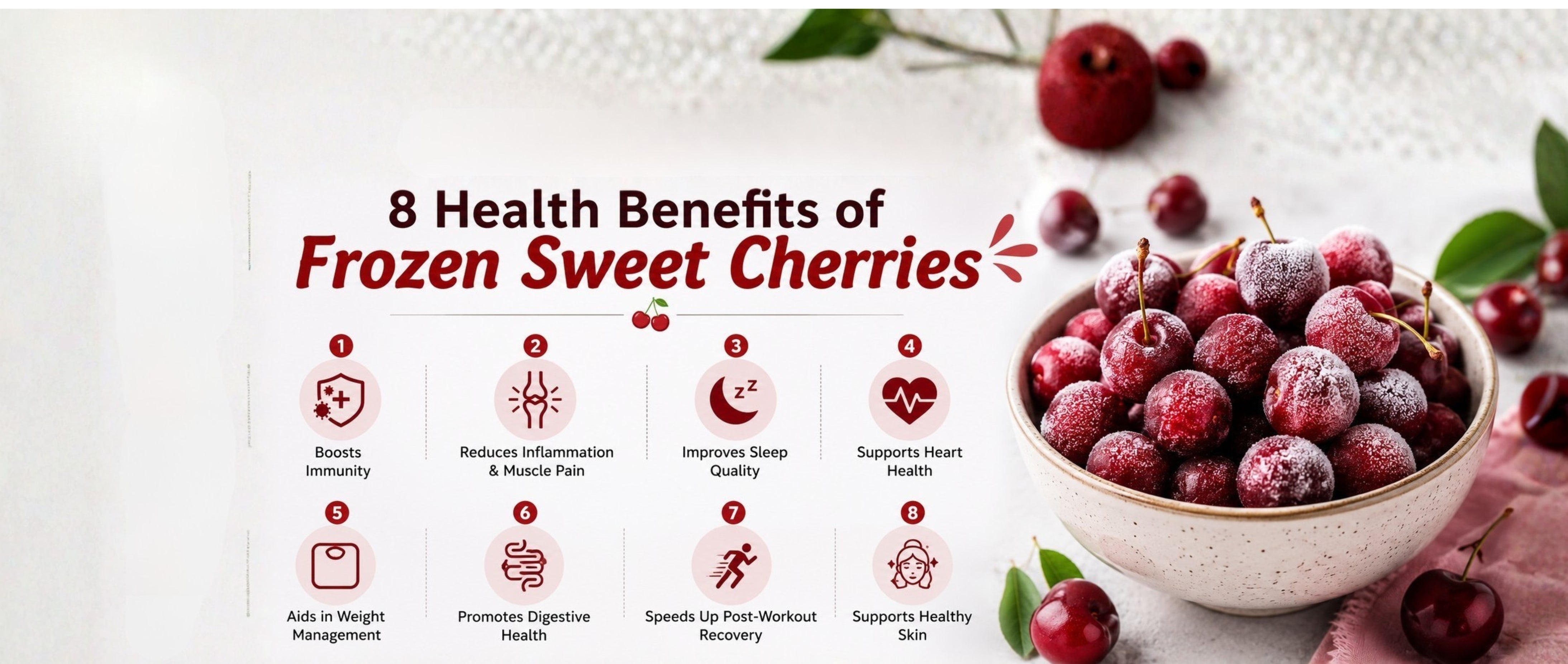 8 Health Benefits of Eating Frozen Sweet Cherries