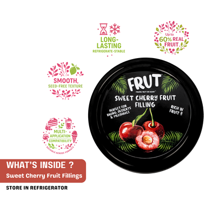 Sweet cherry fillings 1kg - 60% Real fruit best for cakes FRUT