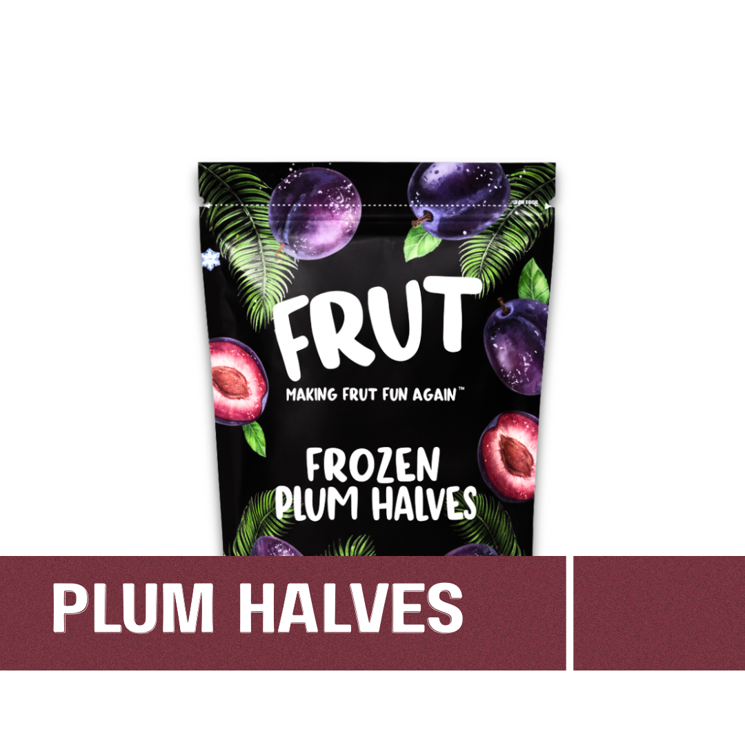 FRUT Frozen Plum Halves | Clean Frozen Plum for Smoothies, Desserts & Easy Recipes FRUT
