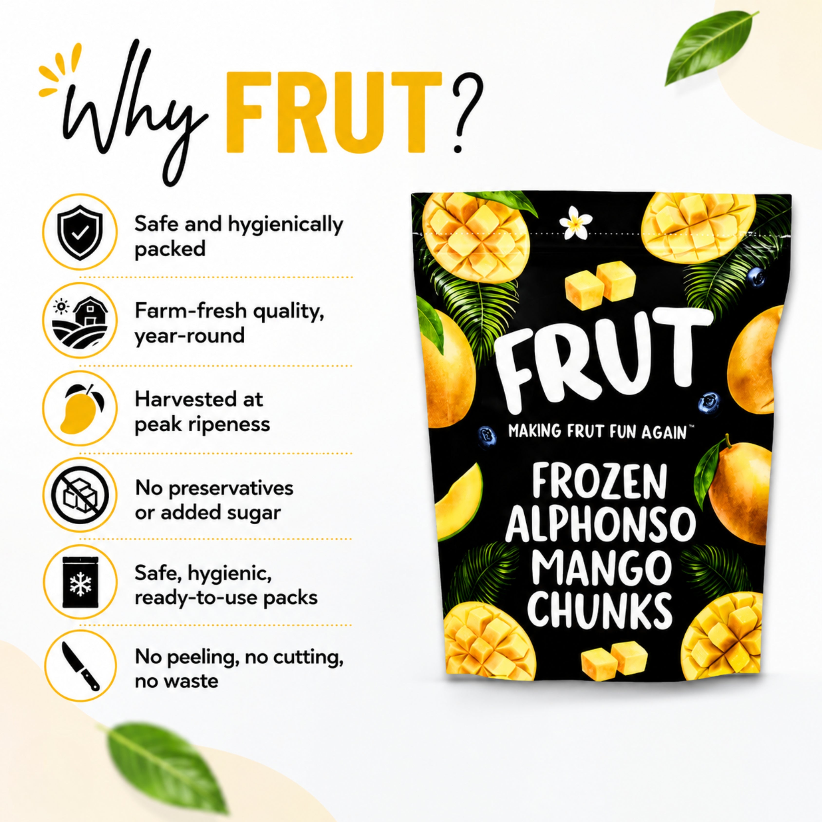 buy frozen alphonso mango chunks 
