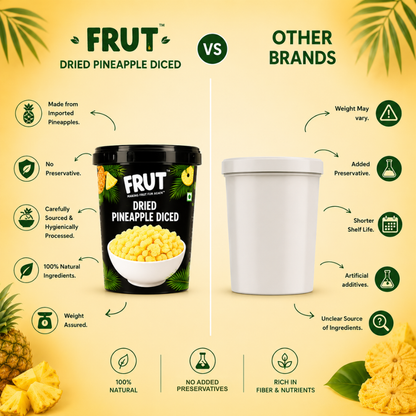 frut fried pineapple dices vs other brands