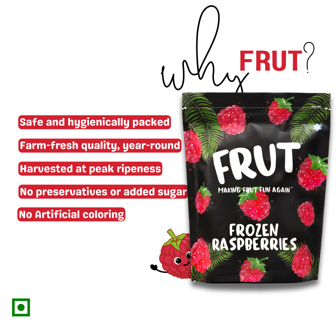 Imported Frozen Raspberries 1kg - IQF Superfruit Freshly Picked FRUT