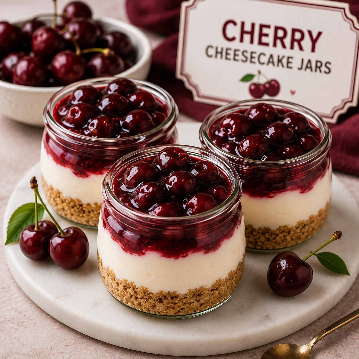 make your cherry cheesecake with frut cherry fruit fillings