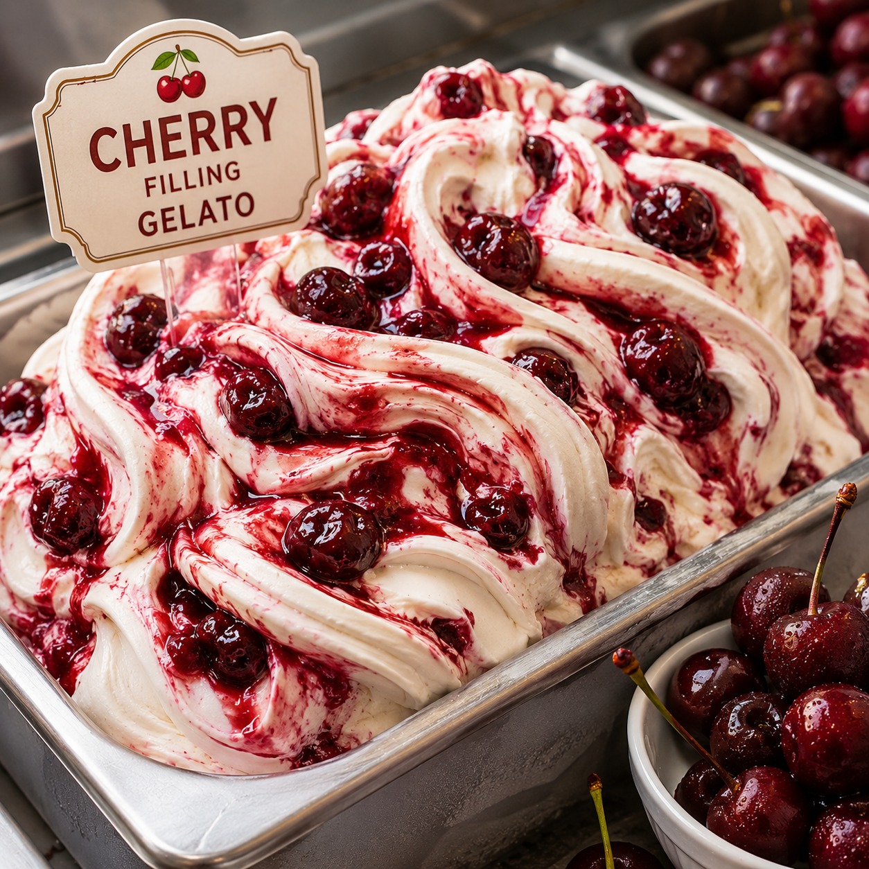 Make your own Cherry Filling Gelato with cherry fruit fillings - FRUT