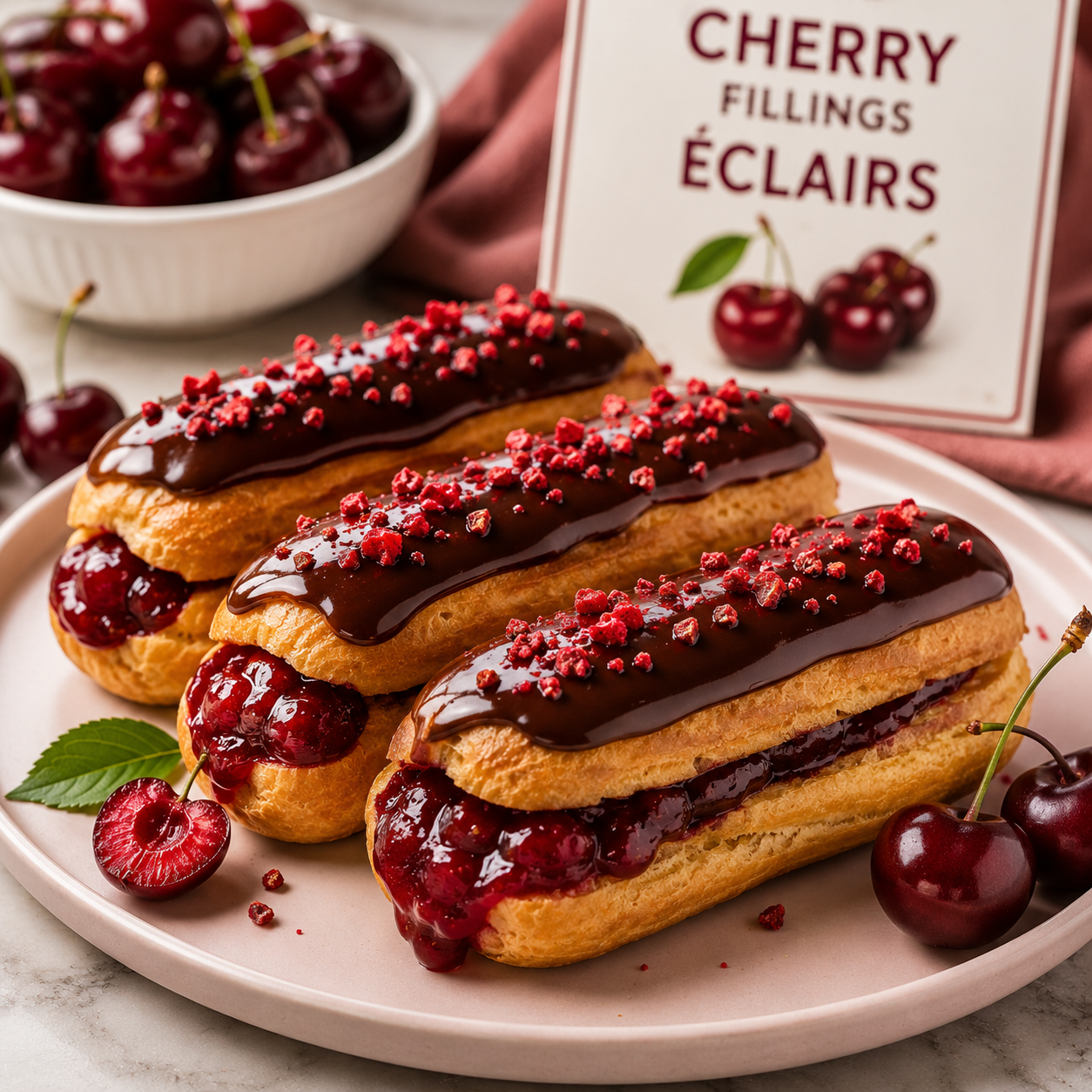 make your own Cherry Filling donuts with frut cherry fillings