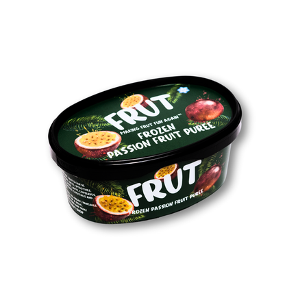 FRUT Frozen Passion Fruit Pulp - Natural & Tangy, Real Fruit, No Added Sugar front image with white background