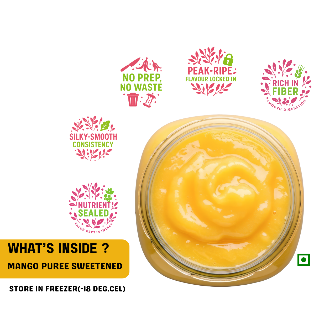 FRUT MANGO PUREE SWEETENED