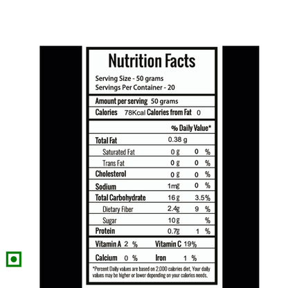 FRUT raspberries are rich in nutirents and minerals. back label