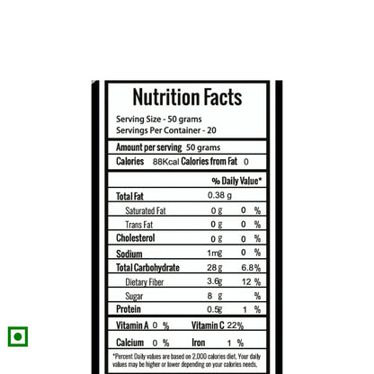 Frozen Black Currants nutrition facts — 88 kcal per serving, high in Vitamin C, low fat, and rich in fiber.