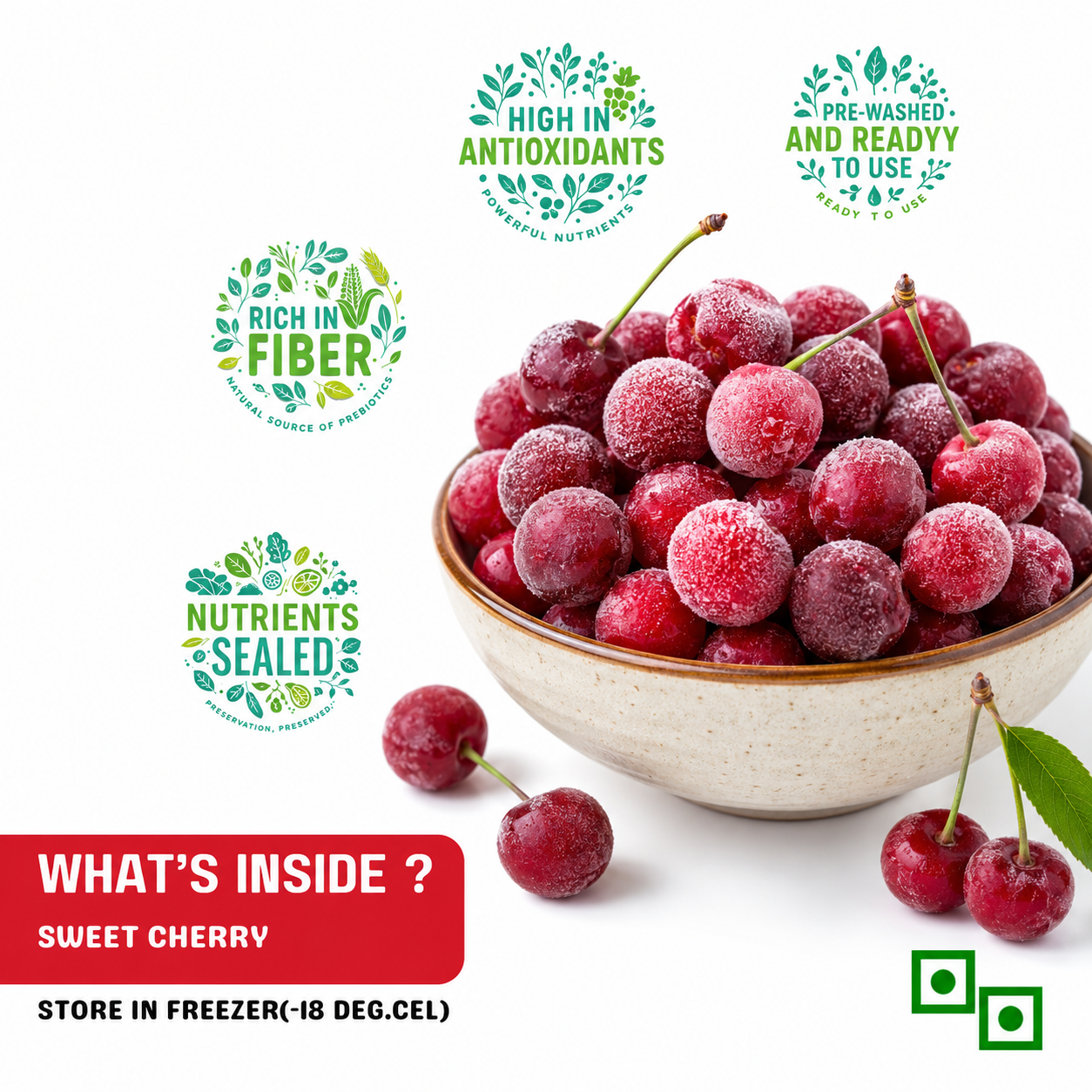  Frozen Sweet Cherries premium berries