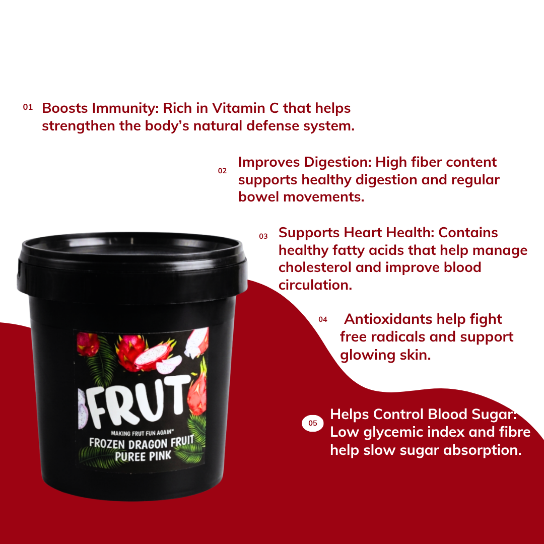 Frut Frozen pink dragon fruit health benefits