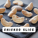 Fruit frozen chickoo slices