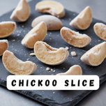 Fruit frozen chickoo slices