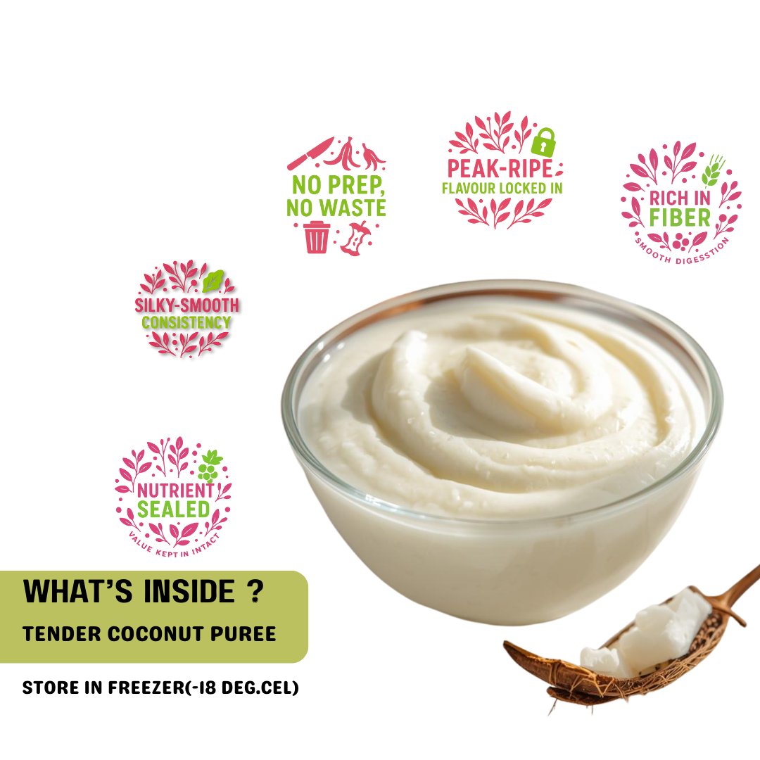 Frut Frozen tender coconut puree health benefits