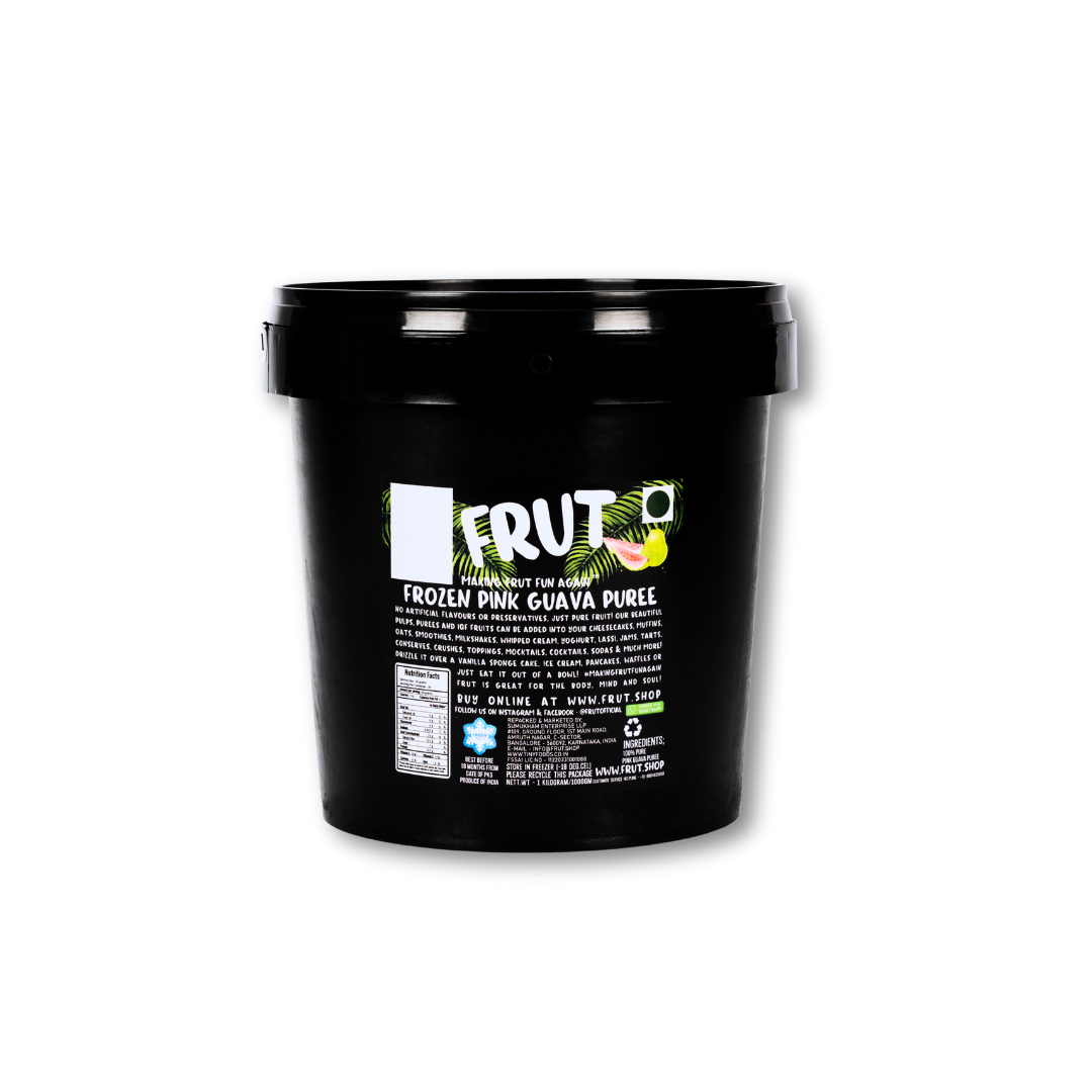 Frut frozen pink guava puree ingridents back lable