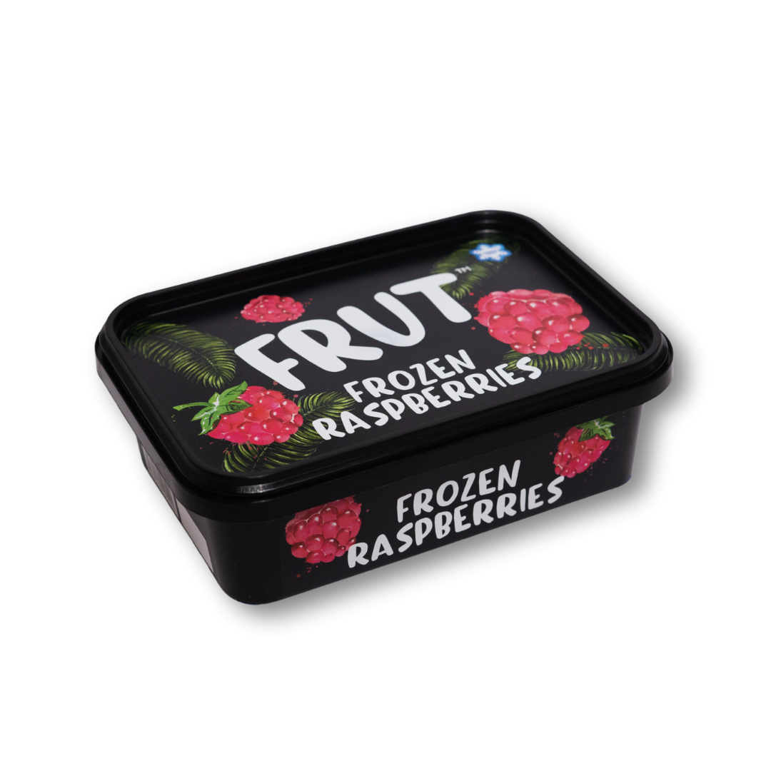 Frut imported frozen raspberries - 200g front image with white background