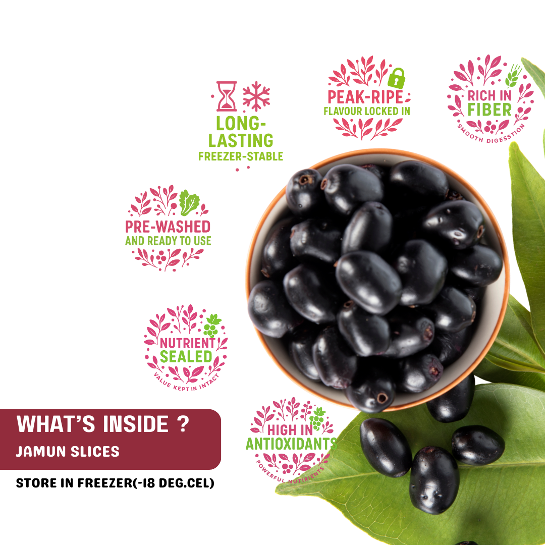 Benefits of using healthy IQF jamun skicss