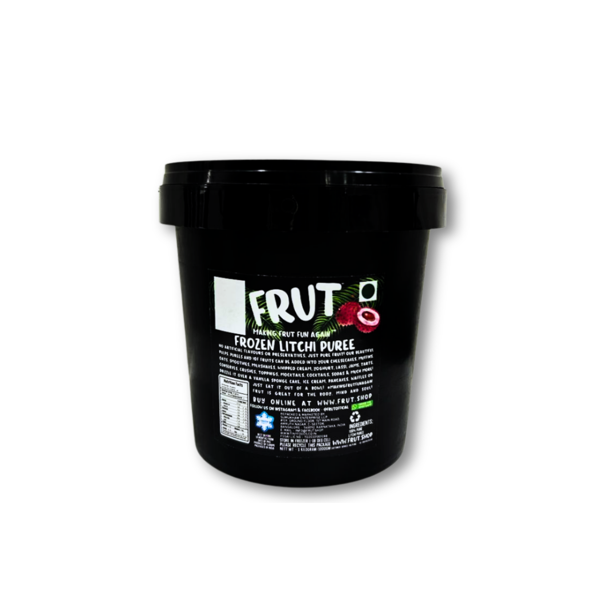 frozen litchi puree - frut 1kg
