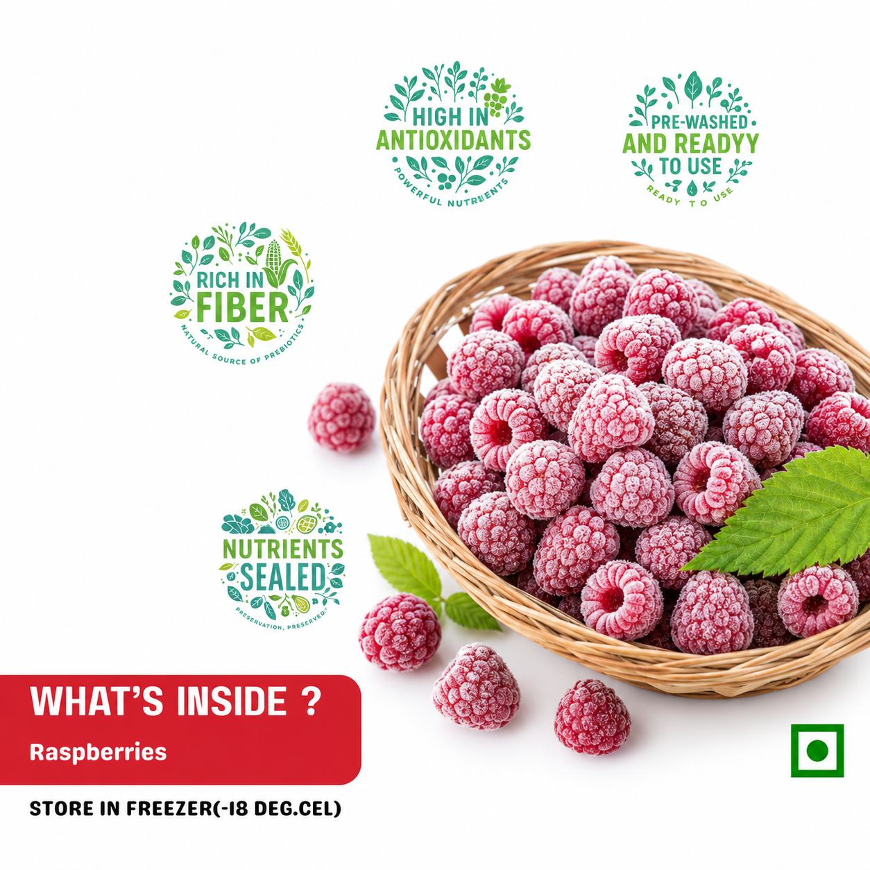 frut imported iqf frozen raspberries High-fiber, antioxidant-rich frozen cranberries — pre-washed, ready to use, nutrients sealed for freshness.