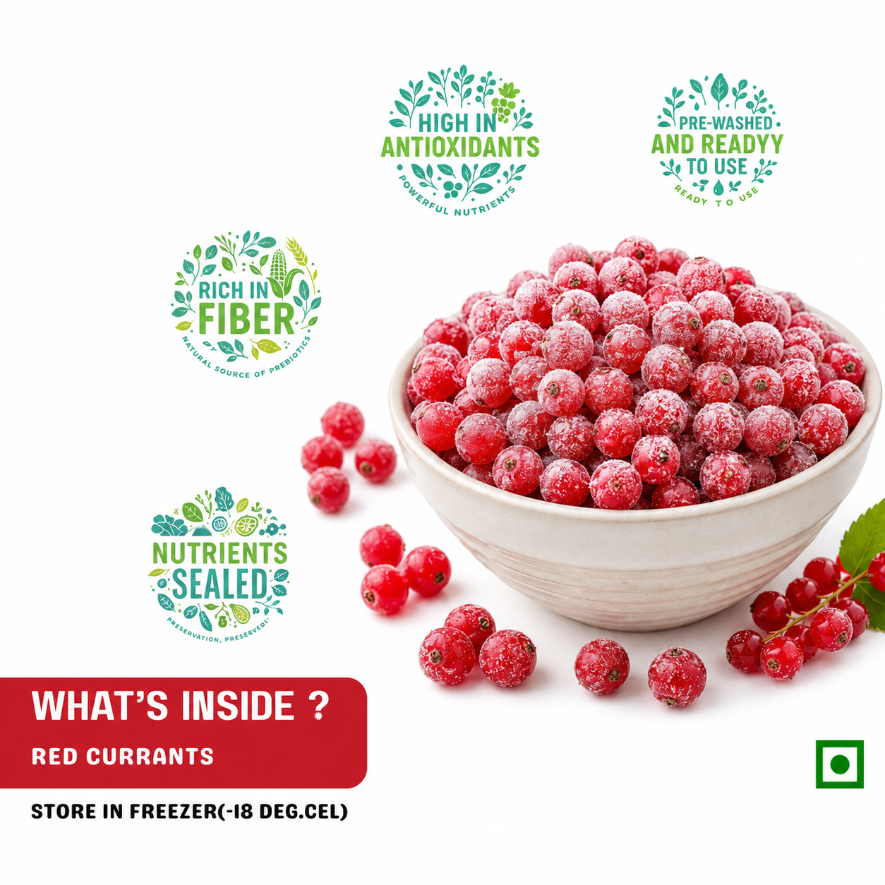 frozen red currants
