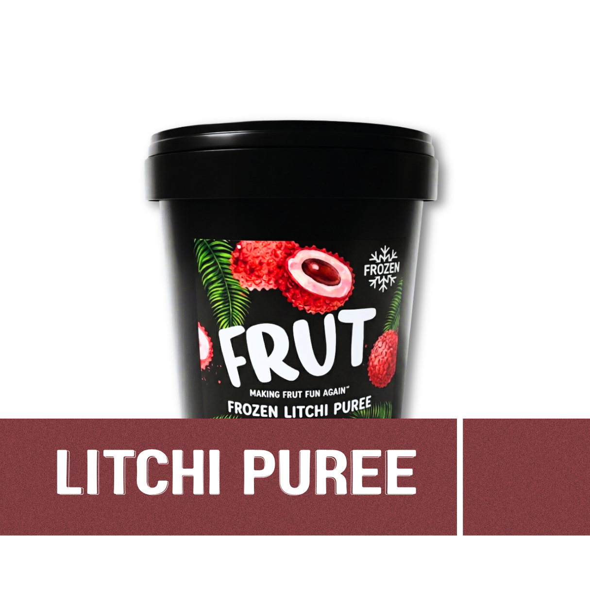 frut frozen litchi puree 1kg