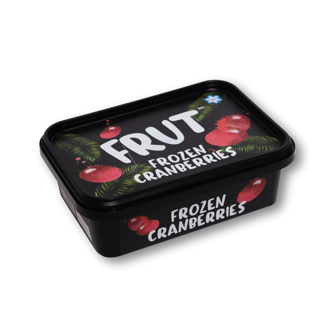 FRUT Frozen Cranberries pack — premium flash-frozen cranberries with nutrients sealed in for freshness.