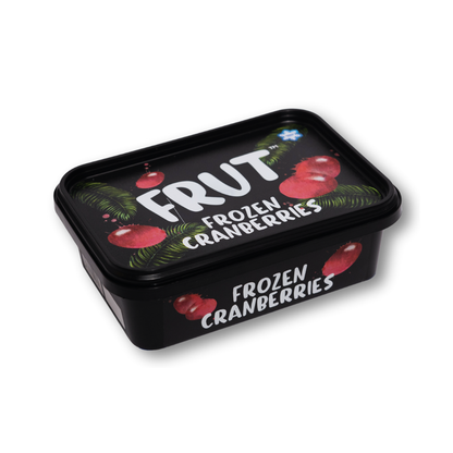 FRUT Frozen Cranberries pack — premium flash-frozen cranberries with nutrients sealed in for freshness.
